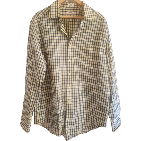 Izod Other - IZOD Men's long-sleeve cotton plaid dress shirt, size 17 1/2, 34/35.
